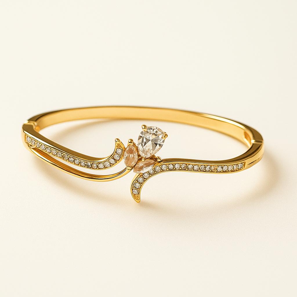 Floral Spark Gold Bracelet