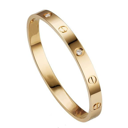 Exquisite Cartier Love Bracelet in Yellow Gold with Diamonds