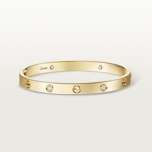 Exquisite Cartier Love Bracelet in Yellow Gold with Diamonds