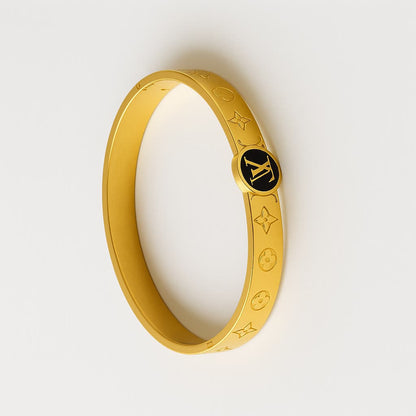 Luxury Louis Vuitton Gold-Tone Bangle