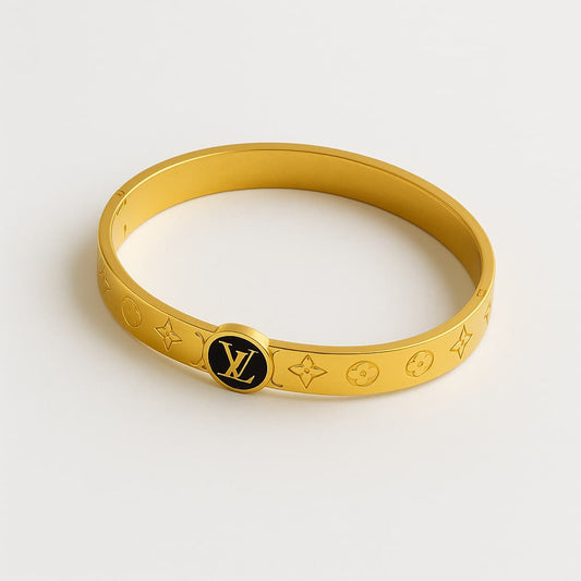 Luxury Louis Vuitton Gold-Tone Bangle